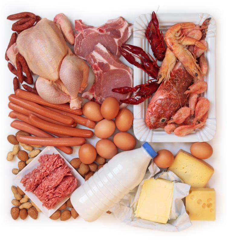 Most animal products are high in protein.
