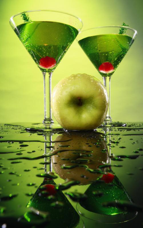 An apple martini.