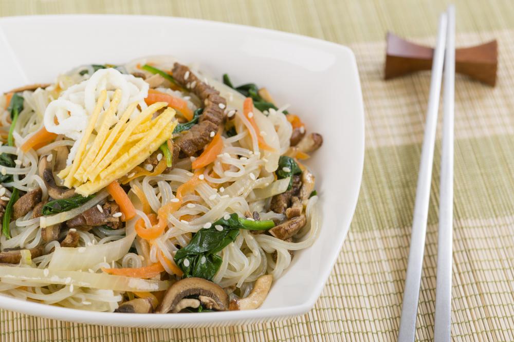 Glass noodles are popular in many Asian dishes.