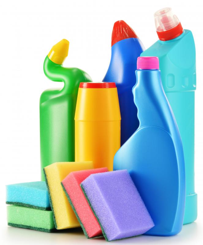 Using cleaning products to disinfect prep counters is an important element in keeping food safe.