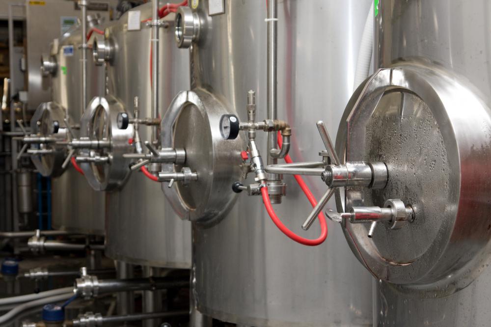 Tanks for fermenting beer.
