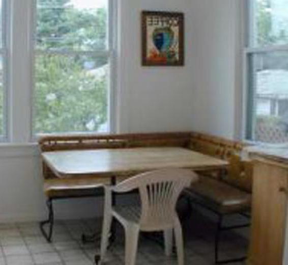 An eat-in kitchen may feature a breakfast nook.