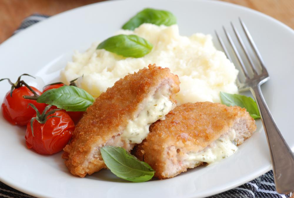 When making chicken kiev, the chicken is butterflied.