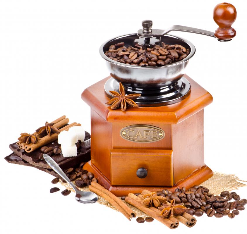 Whole beans can be ground just before being used in a coffee maker.