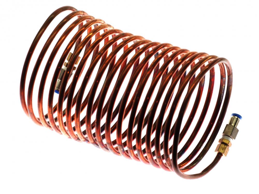 A wort chiller can bring a hot brew down to the desired temperature.