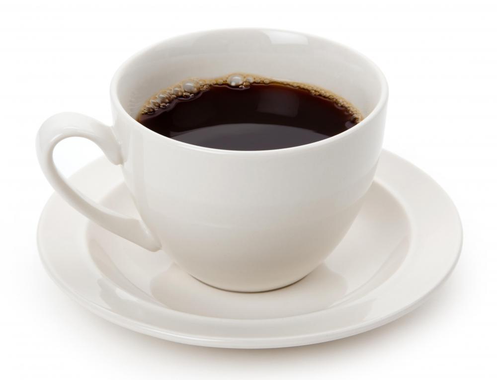 A cup of French roast coffee.