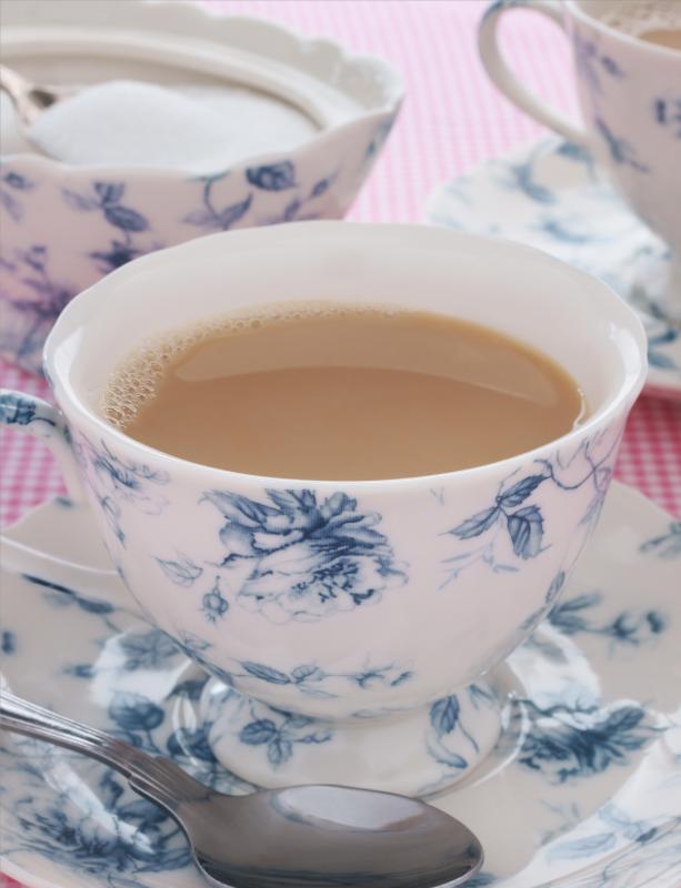 English breakfast can't be complete without tea as a beverage.