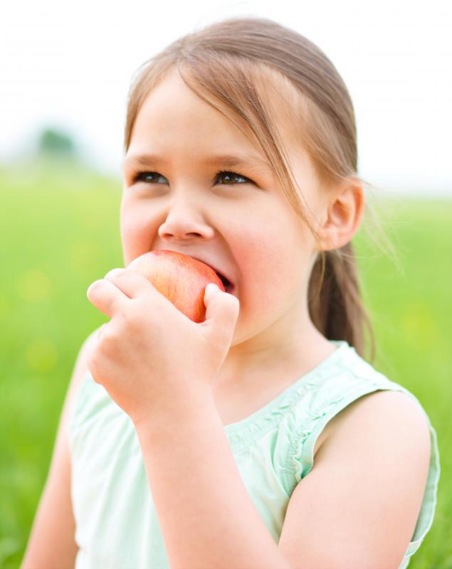 A child who eats an apple is less likely to overeat fast food.