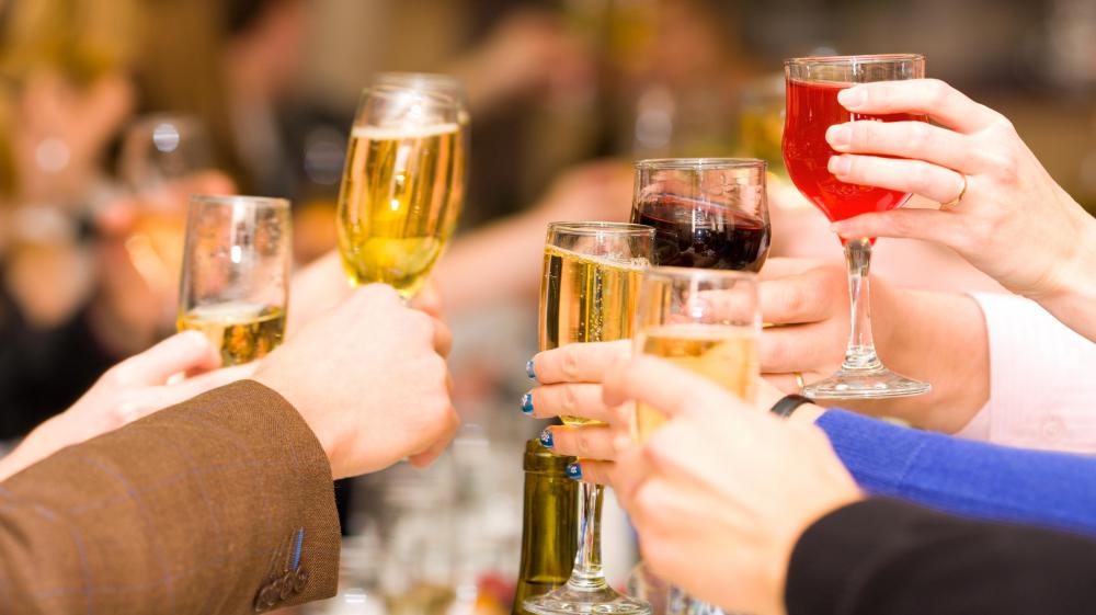 Sparking pear cider may be used during a toast for those who don't drink alcohol.