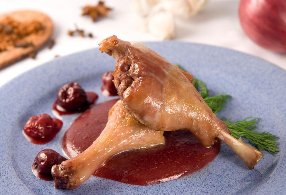 Morello cherries can be used as a sauce topping for duck and other poultry.