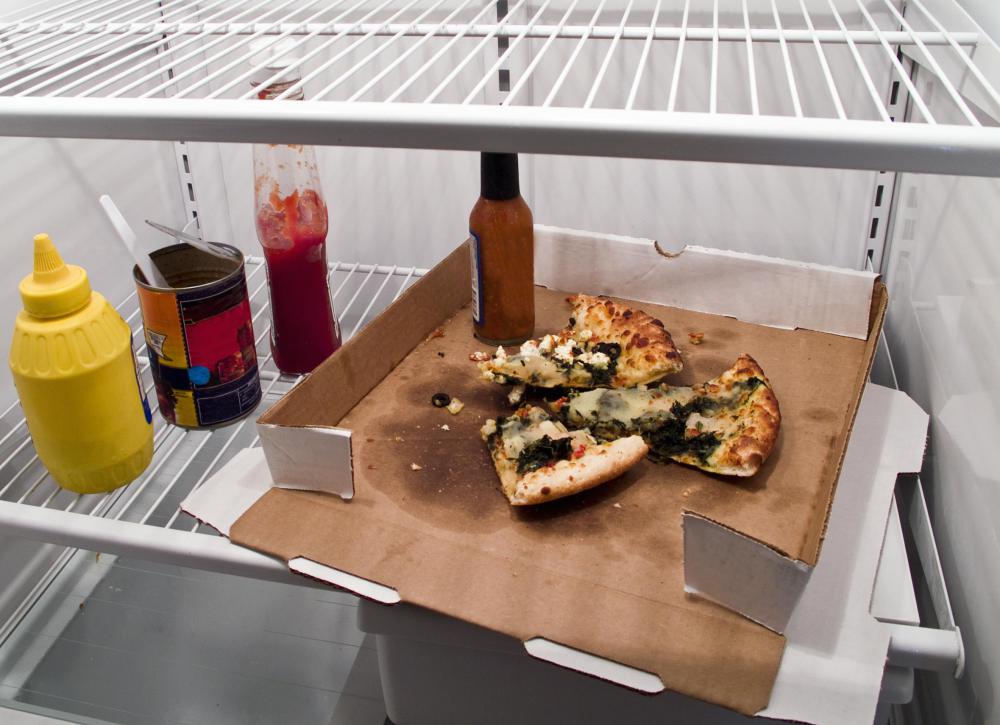Cooked food should be kept in sealed containers, not sitting open in the refrigerator.