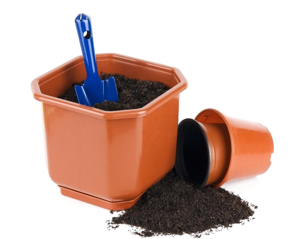 Coconut husks may be used as a potting soil enrichment.