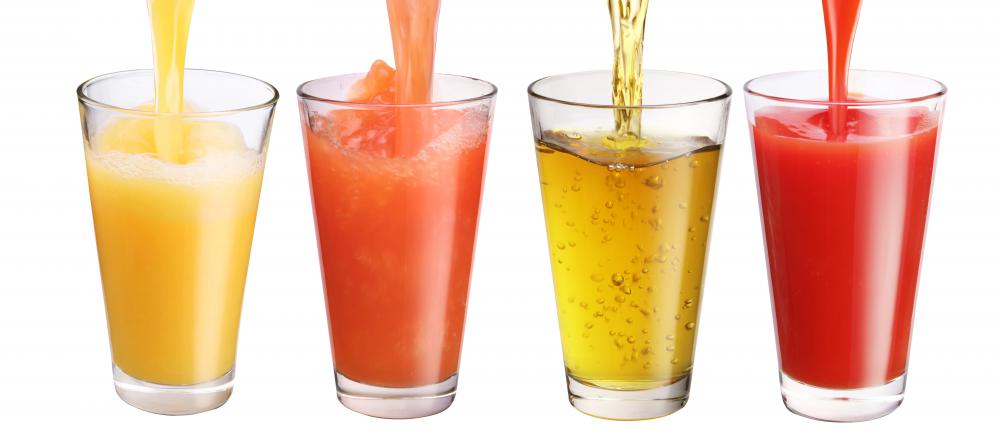 It's a good idea to have fruit juices and mixers to go with liquor.