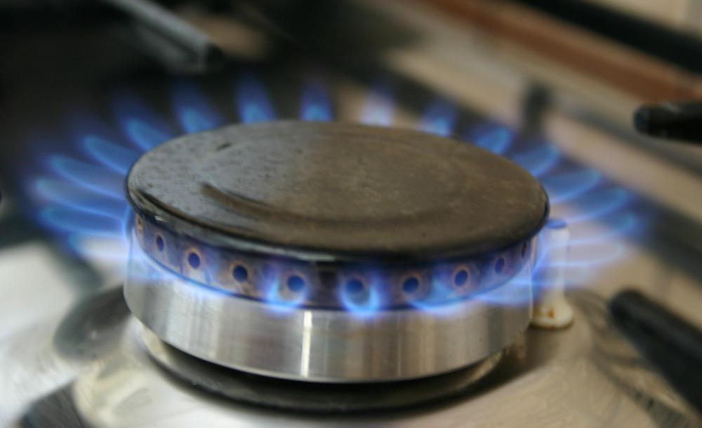 A gas burner is powered by natural gas or propane.
