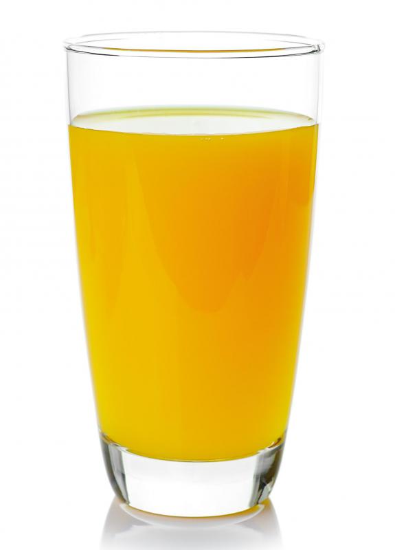 It takes two average sized Honeybell oranges to produce a full glass of freshly squeezed juice.
