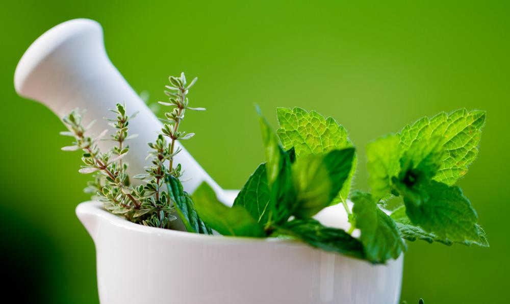 Mint and thyme are popular herbs used in cooking.
