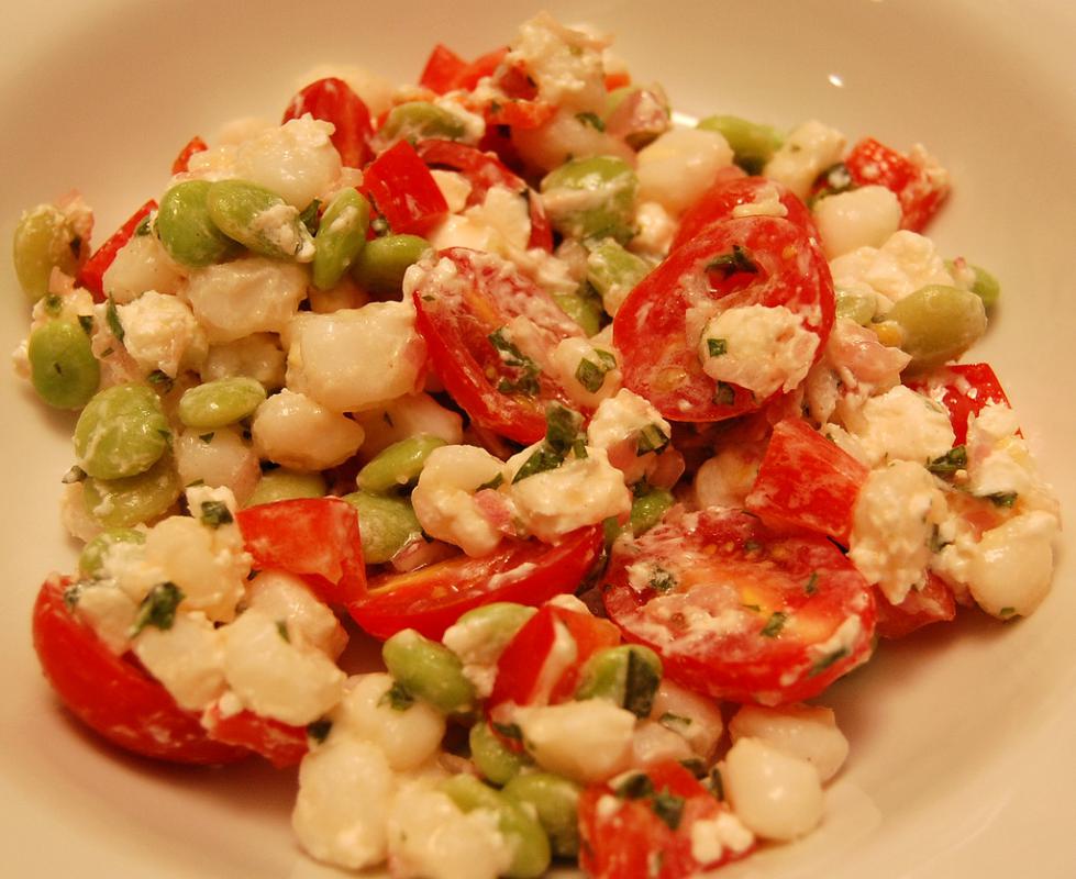 Hominy salad.