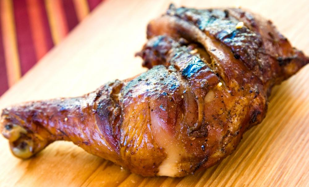Jerk chicken originates as a Caribbean dish from the jerk sauce of Jamaica.