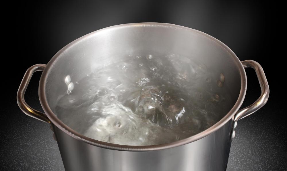 Blanch vegetables in boiling water before freezing.