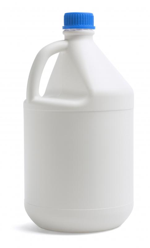 Bleach and water can be used as a sterilizing solution.