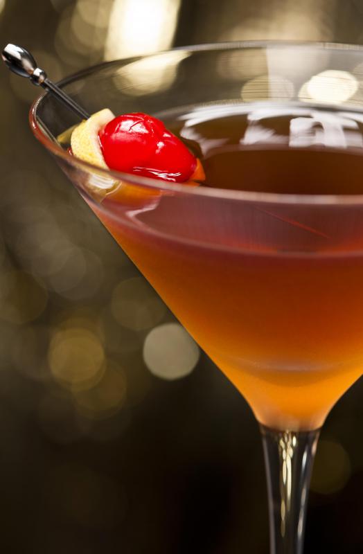 A dry martini is a variation of the popular alcoholic drink.