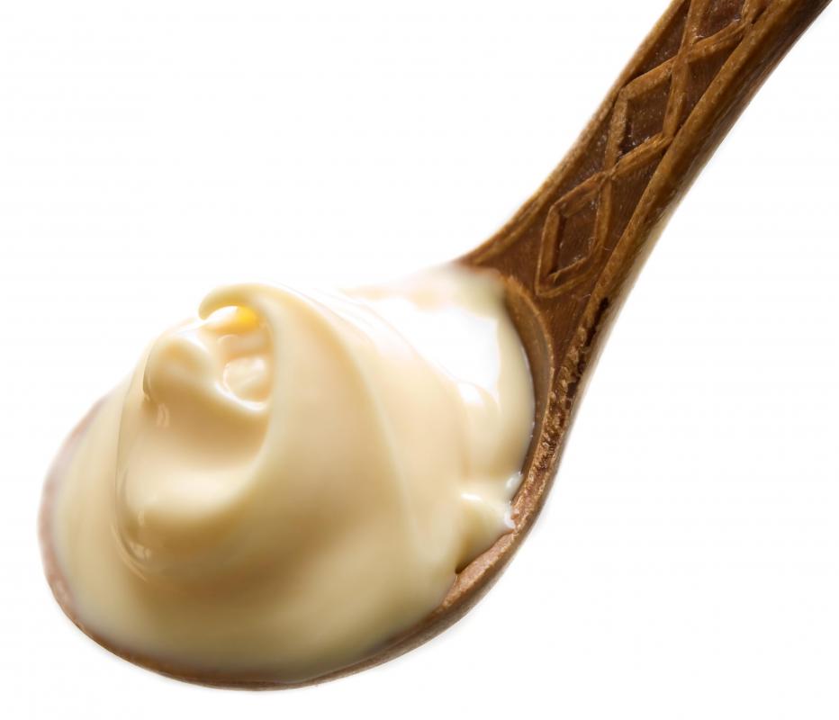 Mayonnaise is a common salad dressing base.