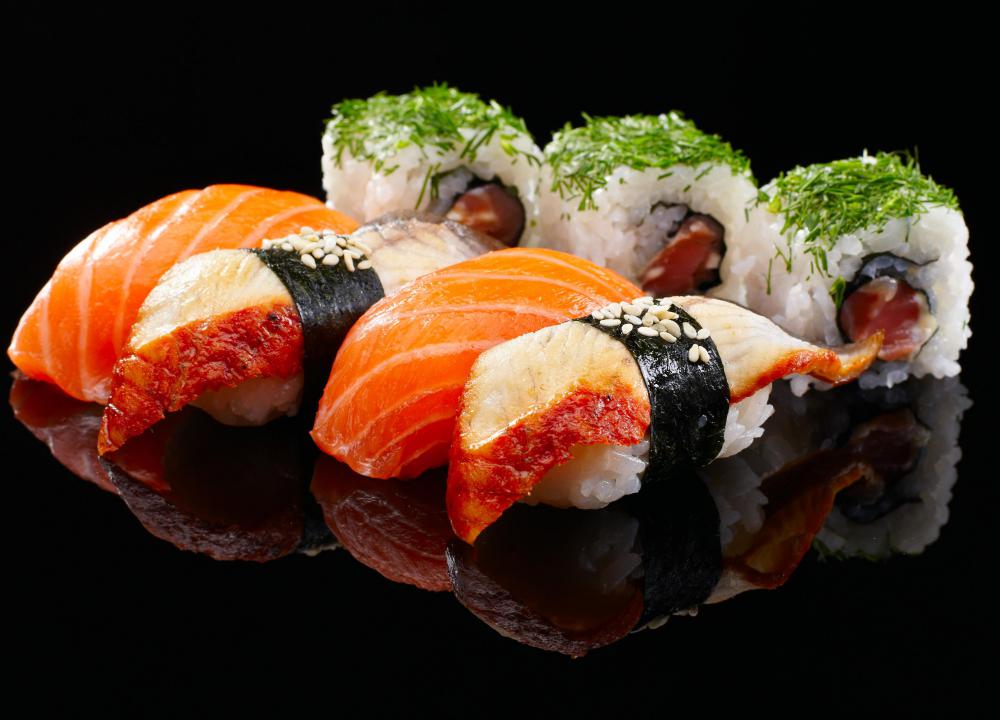 Nigiri sushi.