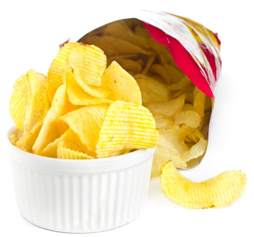 Potato chips are a popular potato based snack.