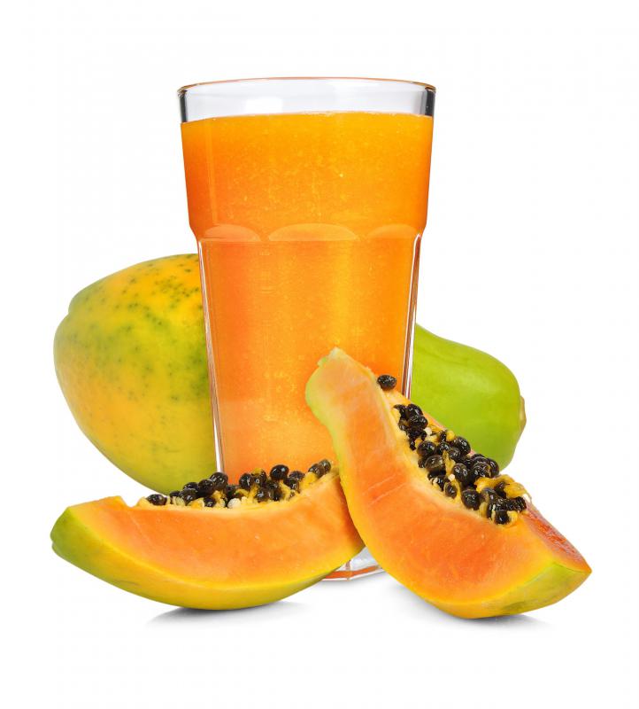Papaya juice is used in a papaya sling.