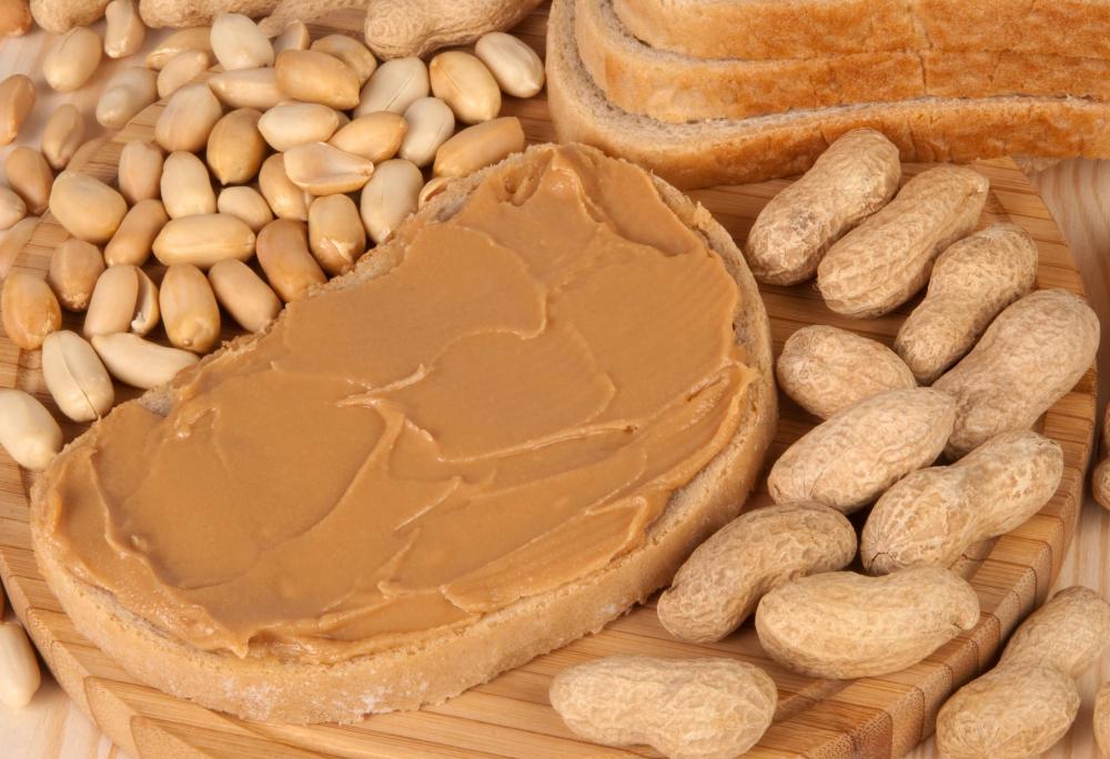 Peanut butter is a popular sweet spread.