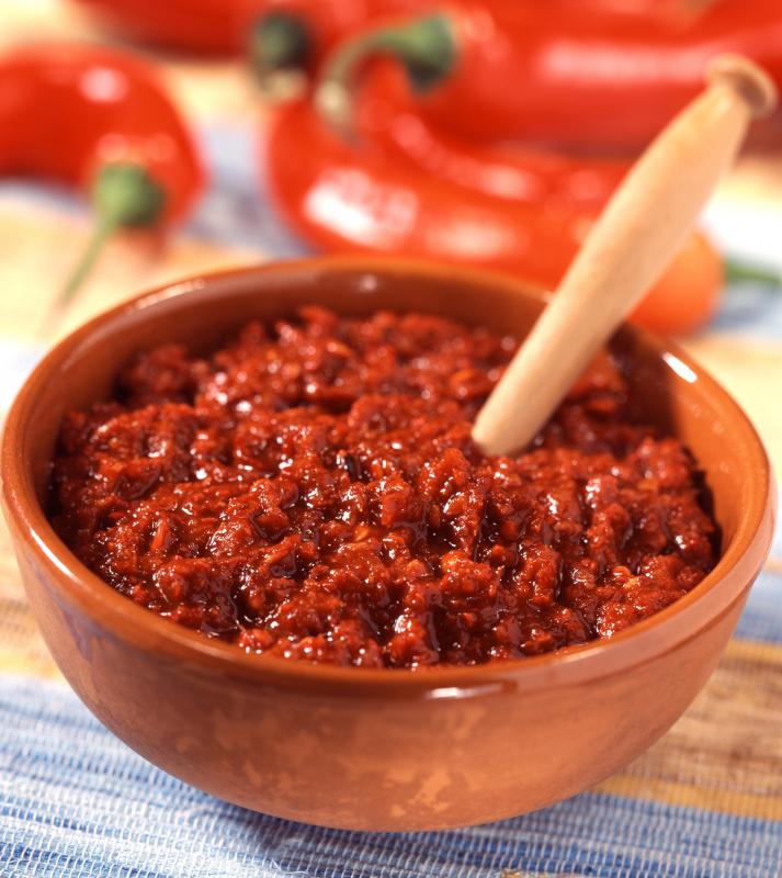 Harissa is a spicy pepper paste.