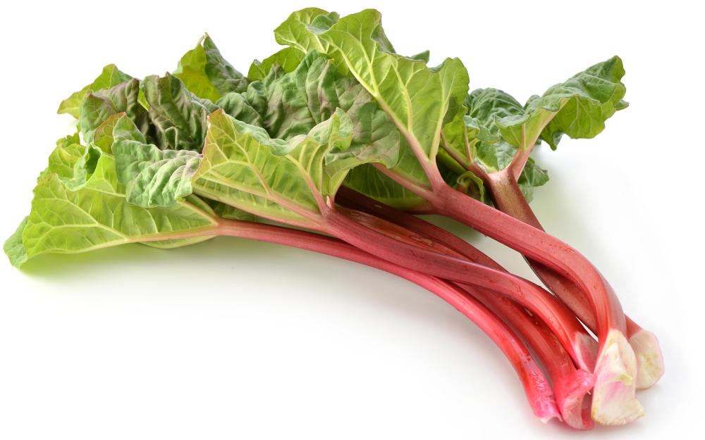 Only stalks of rhubarb are edible.