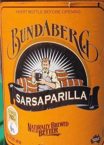 Bundaberg Sarsaparilla label.