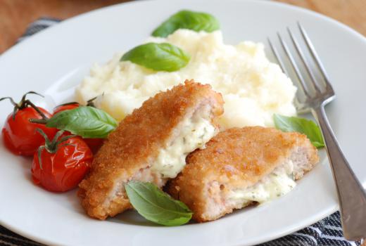 When making chicken kiev, the chicken is butterflied.