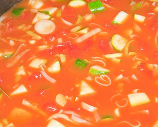 Adding garbanzo beans to soups make it extra hearty with high protein value.
