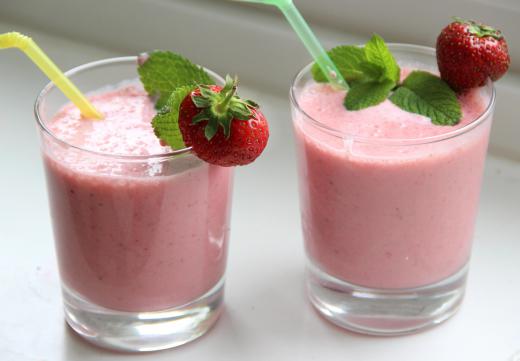 Sherbet might be used to make a smoothie.