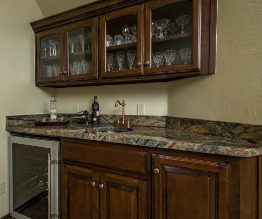 Bitters may be featured in a well-stocked wet bar.