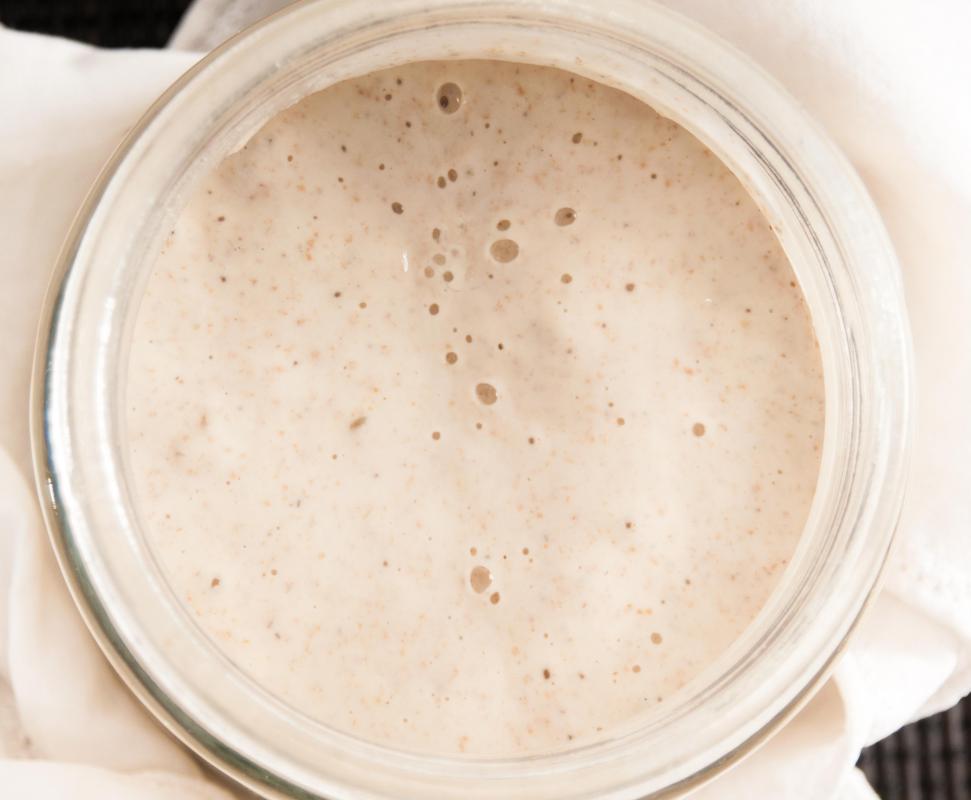 Sourdough bread in the making, with naturally occurring wild yeast.