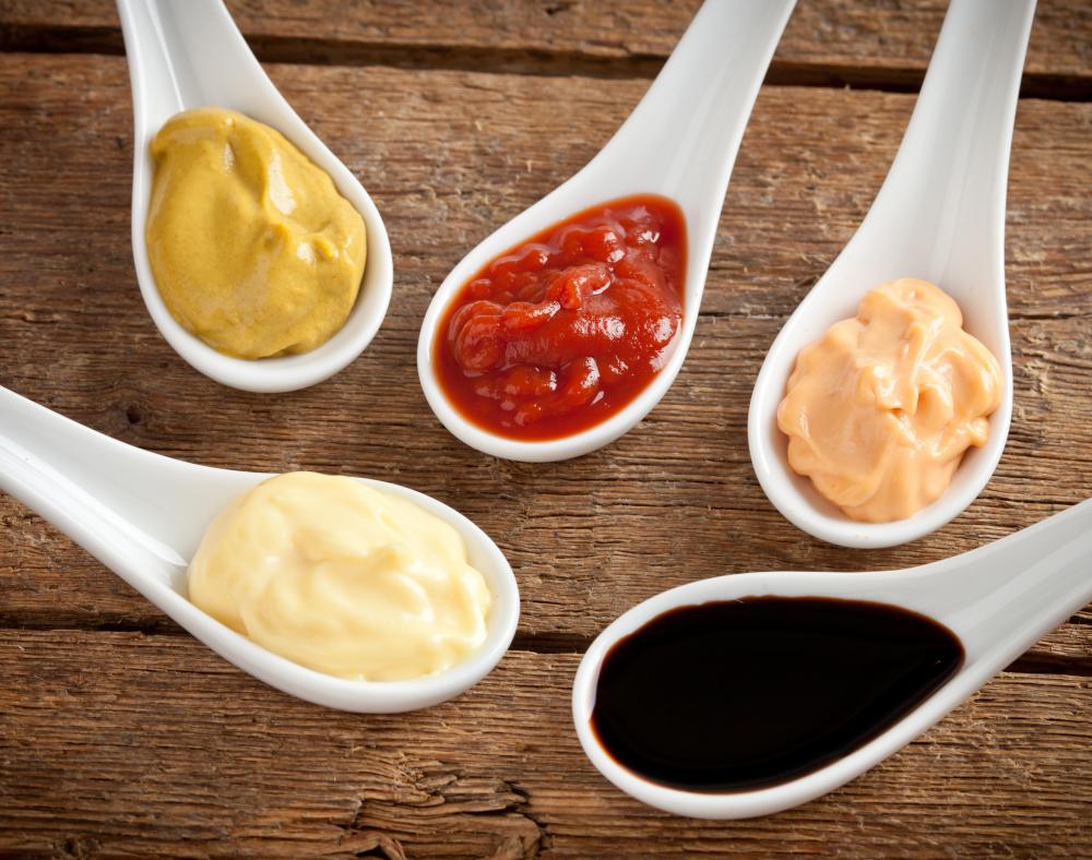 Condiment ladles may be useful in serving condiments.