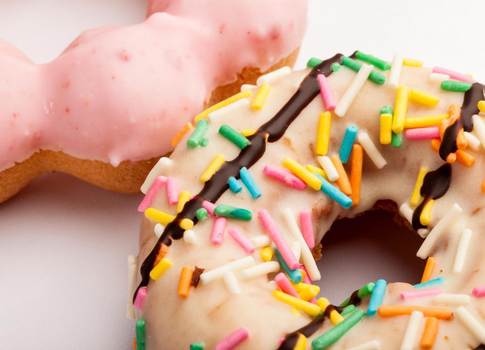 Buttercream may be used as a frosting for donuts.