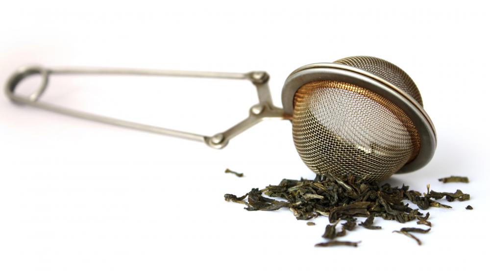 A tea infuser is useful when using loose tea leaves as they are easy to discard when the tea is ready.