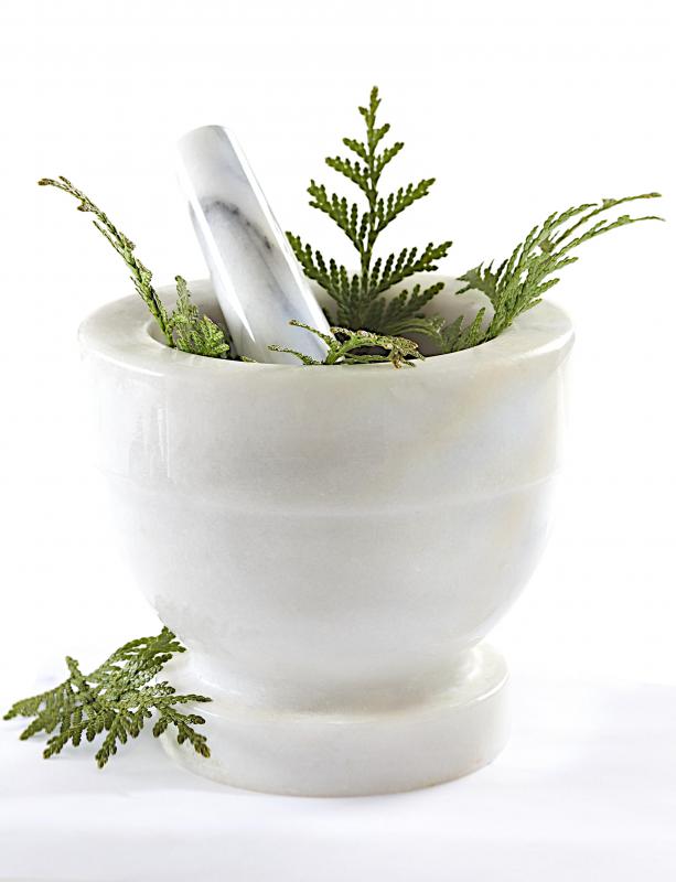 Mortars and pestles are traditionally used for grinding.