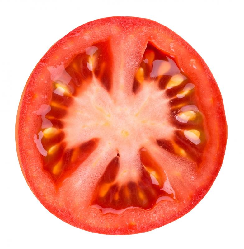 Sliced tomatoes are an ingredient in donair.