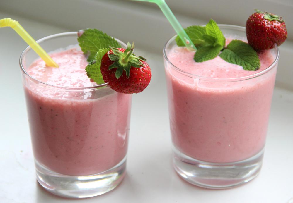 Sherbet might be used to make a smoothie.