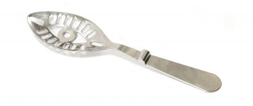 A slotted absinthe spoon.