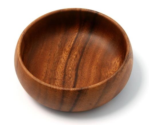 A wooden serving bowl.