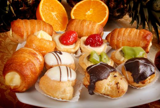 Cream puffs are pastries that are filled with custard, whipped cream, or ice cream.