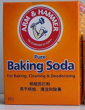 Baking soda and baking powder, which are commonly used in baking.