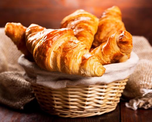 Croissants may be stuffed with sweet or savory fillings.