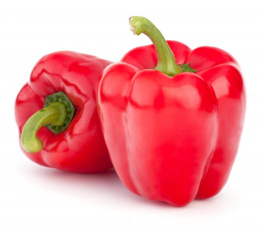 Bell peppers are often sliced and sauteed with steak to make pepper steak.